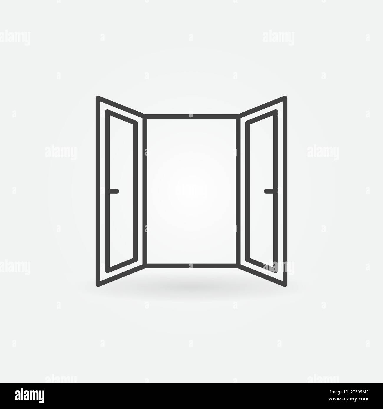 Open Window line icon. Vector Open window symbol or logo element in ...