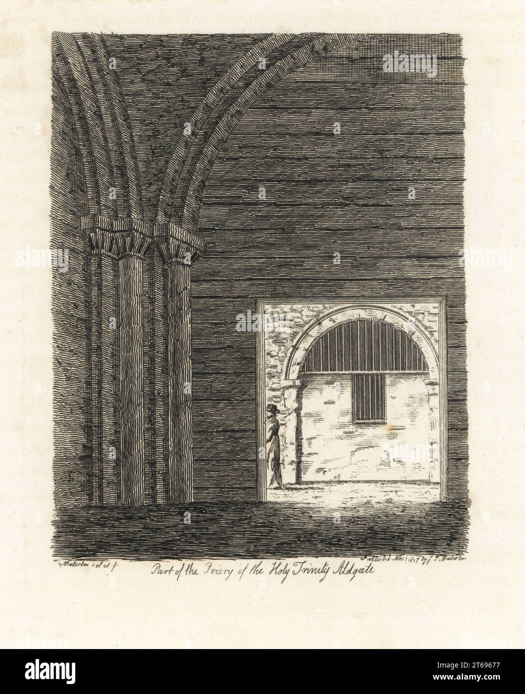 Interior with vaulted ceilings and arches, Holy Trinity Priory, Aldgate ...