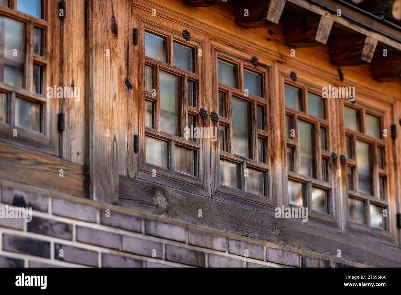 Bukchon Hanok village old traditional Korean architecture district and ...