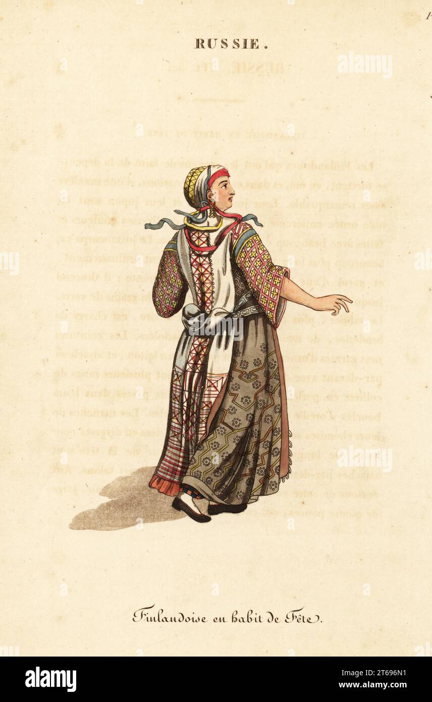 Woman dressed in traditional Celt or Finnish attire