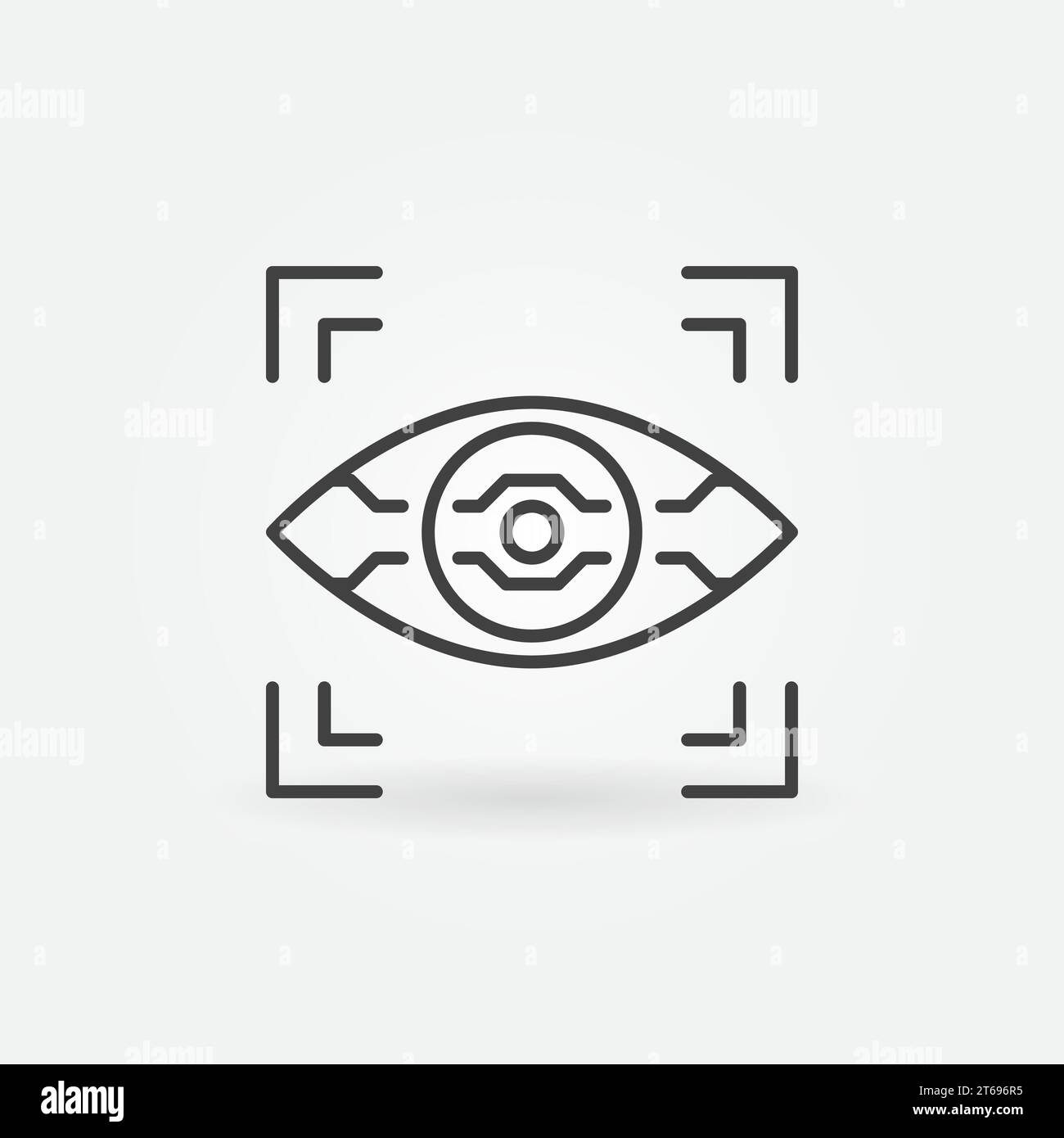 AI Eye vector icon or sign in thin line style Stock Vector Image & Art ...