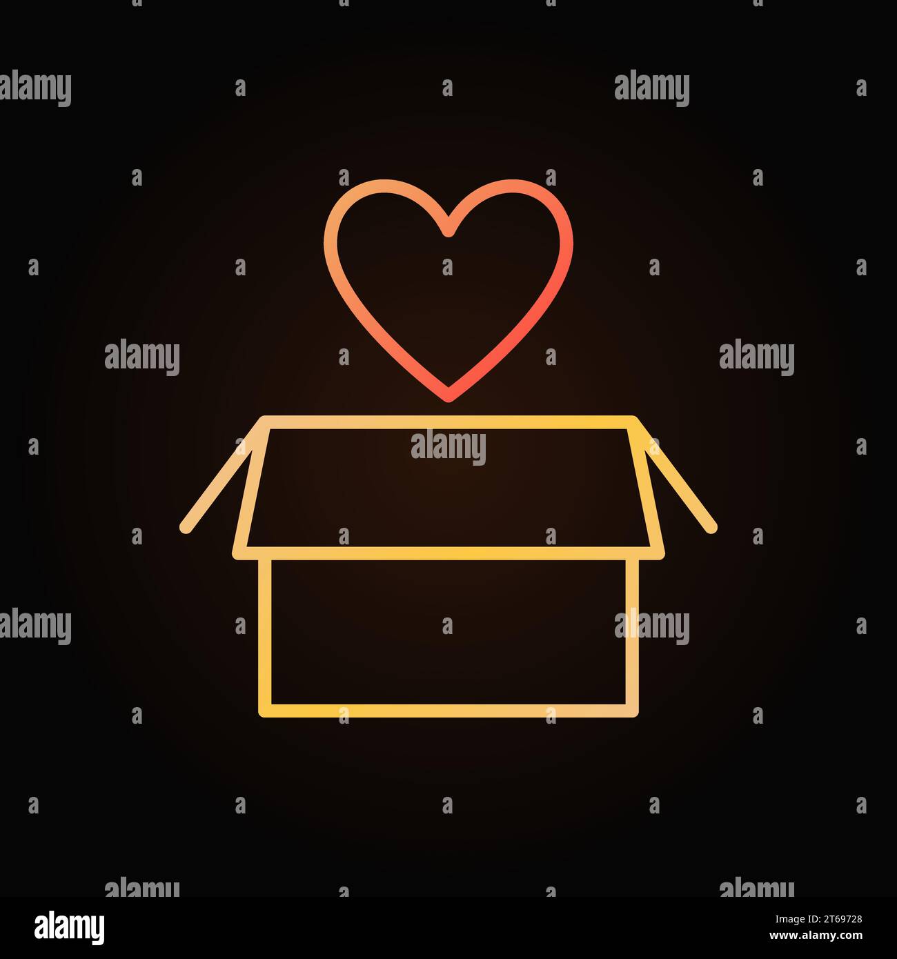 Box heart vector vectors hi-res stock photography and images - Alamy