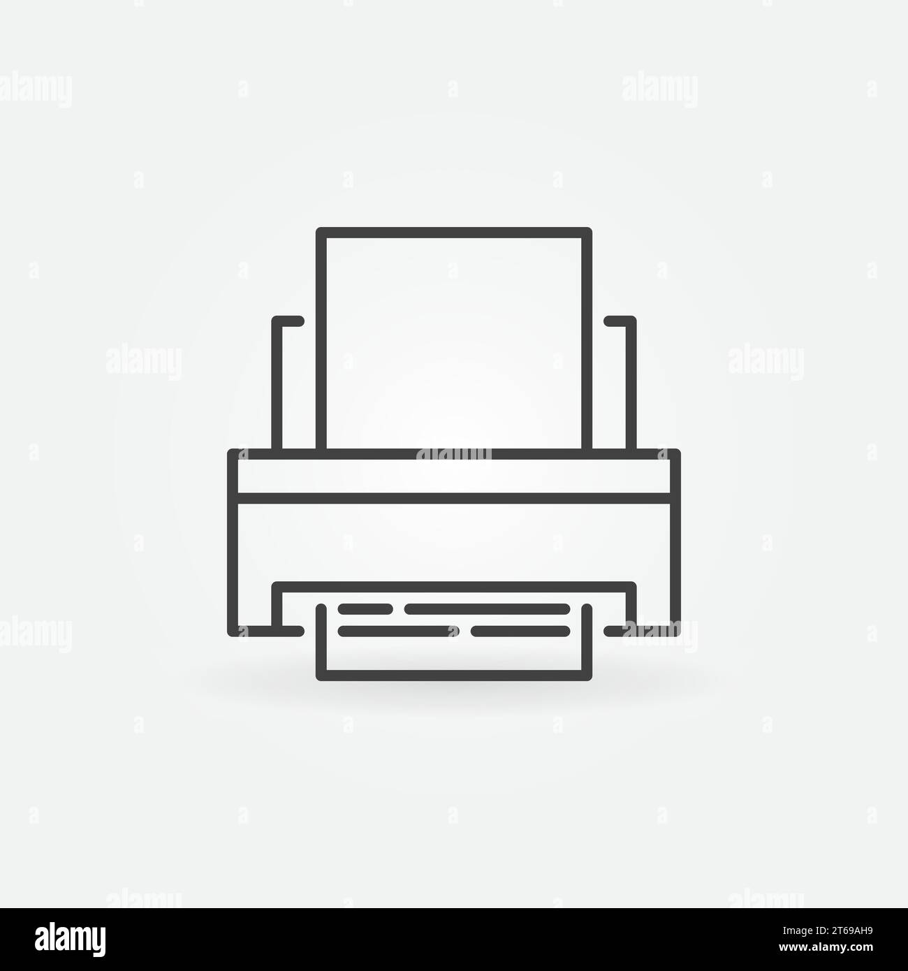 Printer vector concept icon or symbol in thin line style Stock Vector ...