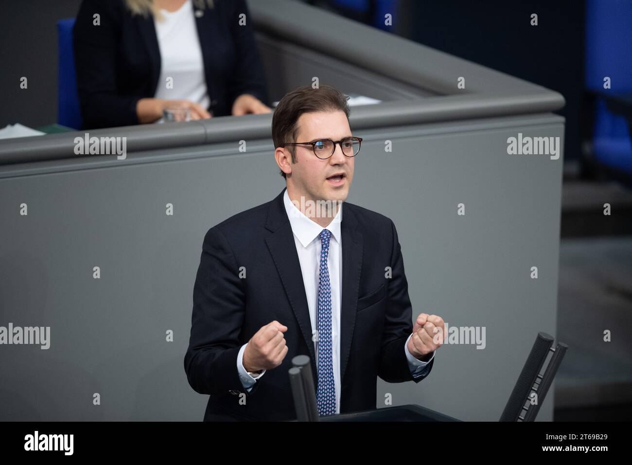 Berlin, Germany. 09th Nov, 2023. Stephan Pilsinger (CSU) speaks in the