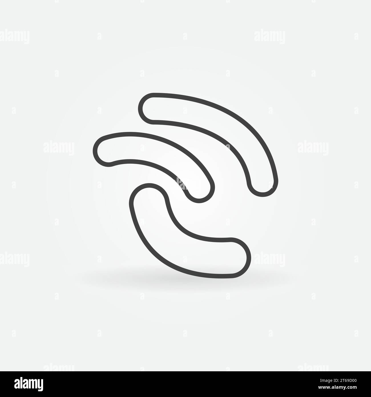 Probiotics lactobacillus bacteria vector icon or design element in thin line style Stock Vector