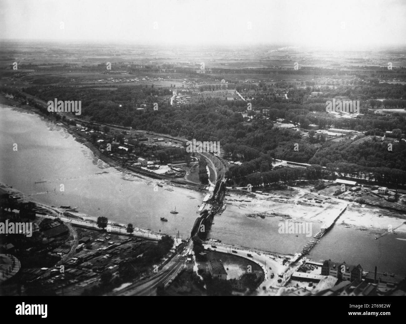 Aerial view of Kowno (Kaunas). [automated translation] Stock Photo - Alamy