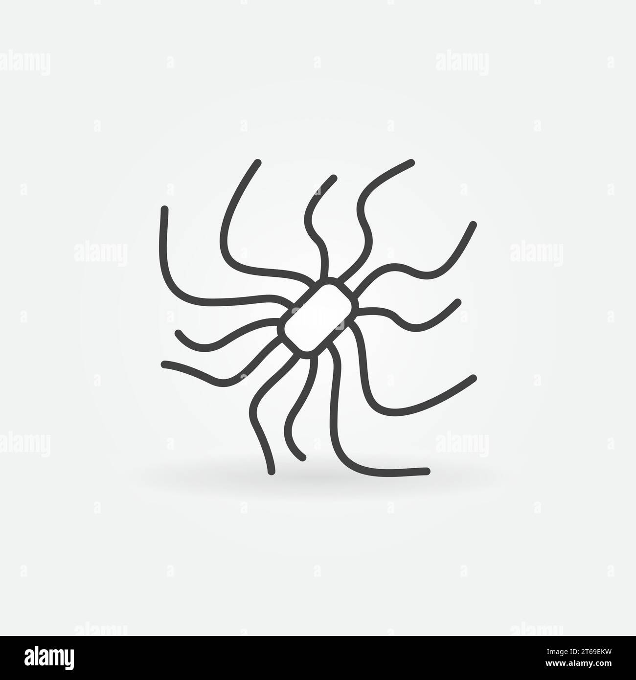 Pathogen concept line icon. Vector bacteria symbol in thin line style Stock Vector