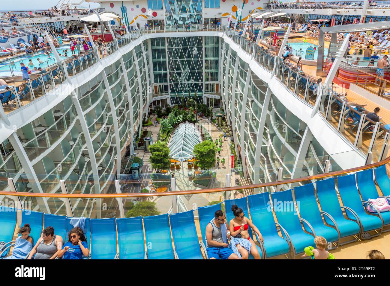 Looking down on Central Park from the Pool Deck on the Royal Caribbean