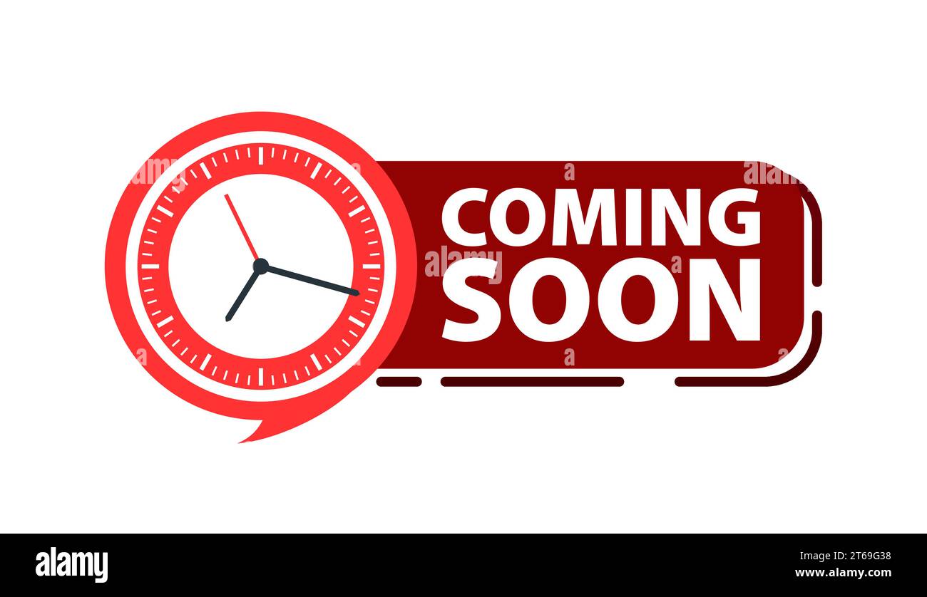 Red and Black Coming Soon Countdown Clock Vector Design. Vector ...