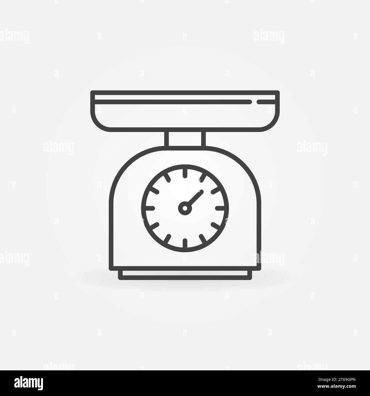 Kitchen Scales outline vector concept icon or design element Stock Vector