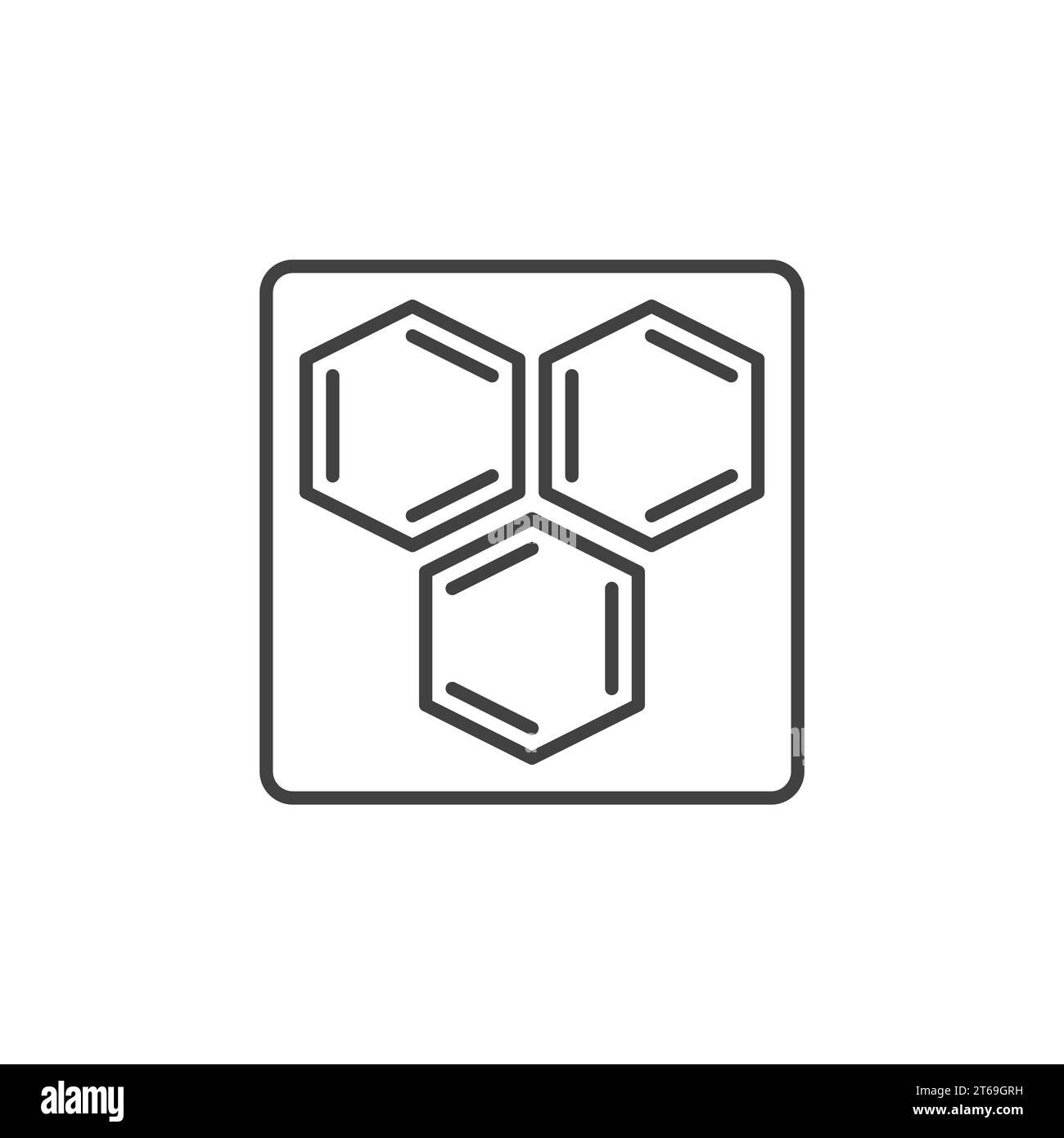 Chemical Element or Molecule vector outline concept icon or sign Stock ...