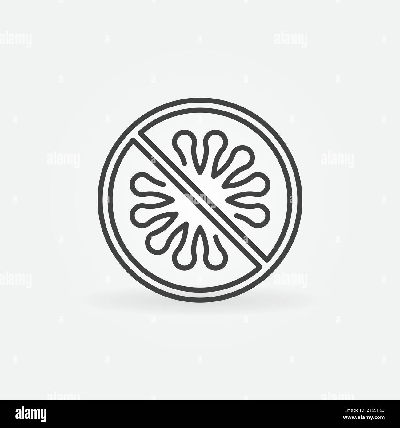 Stop Microbe, virus or bacteria vector concept icon or symbol in thin ...