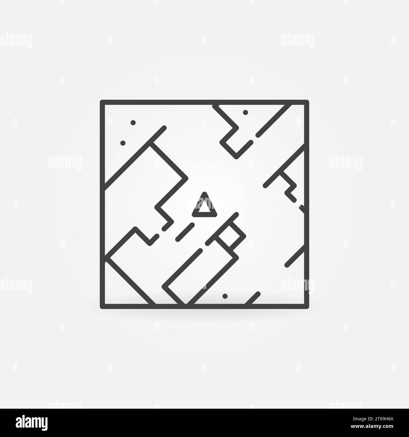 Game Map linear vector concept icon or logo element Stock Vector