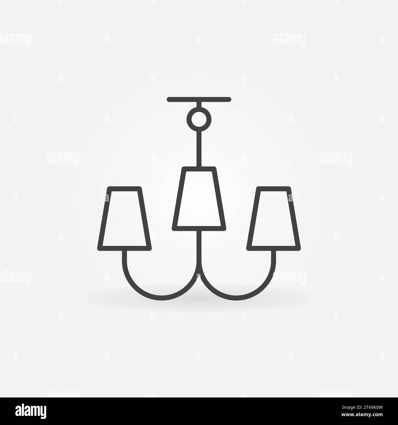 Chandelier linear vector concept icon or logo element Stock Vector