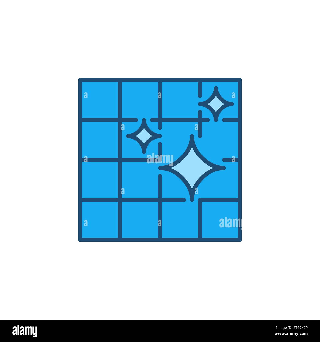 Clean Tiles linear vector concept colored icon or design element Stock Vector