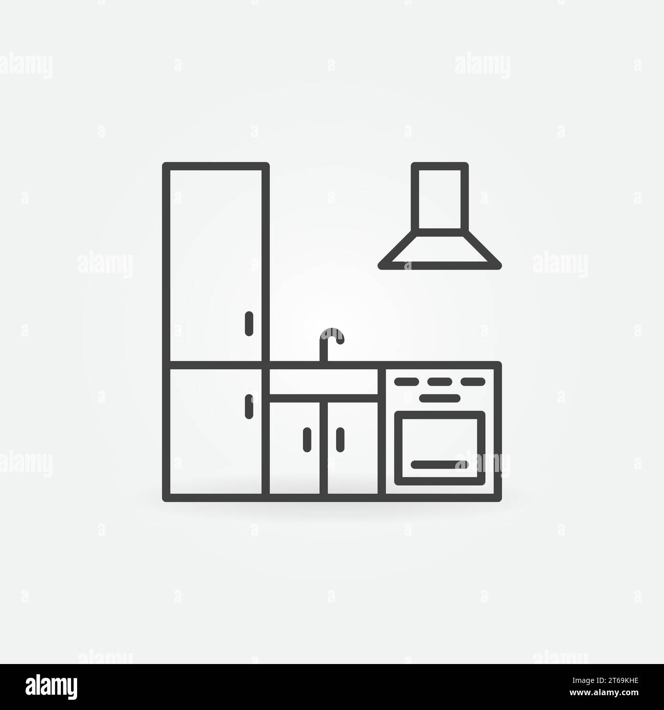 Kitchen linear vector concept simple icon or logo element Stock Vector ...