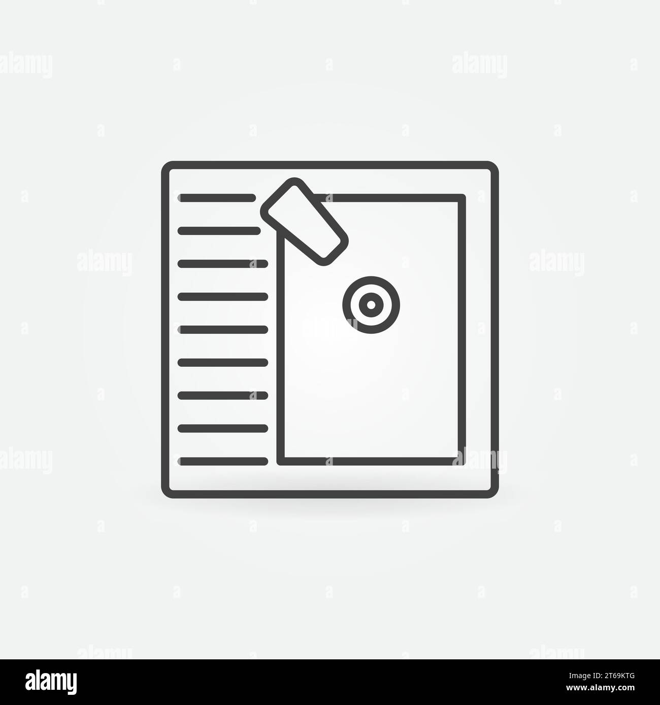 Kitchen Sink with Faucet outline vector concept icon or sign. Top View ...