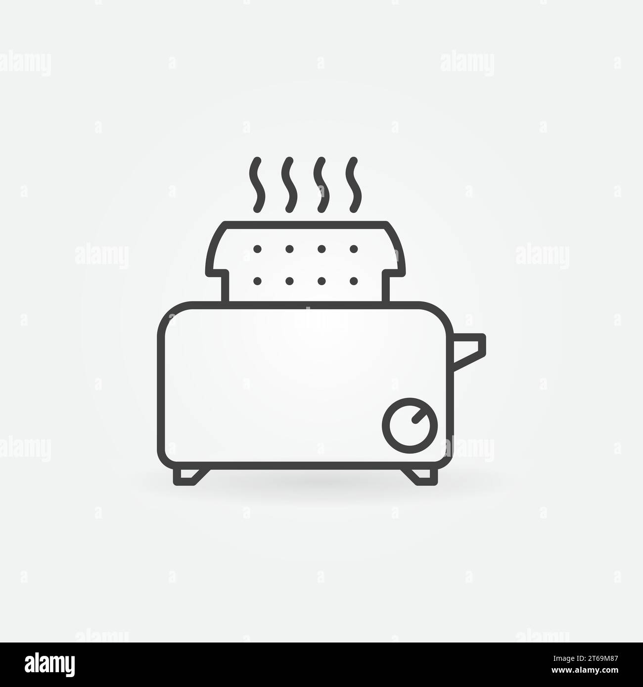 Toaster vector concept icon or symbol in thin line style Stock Vector