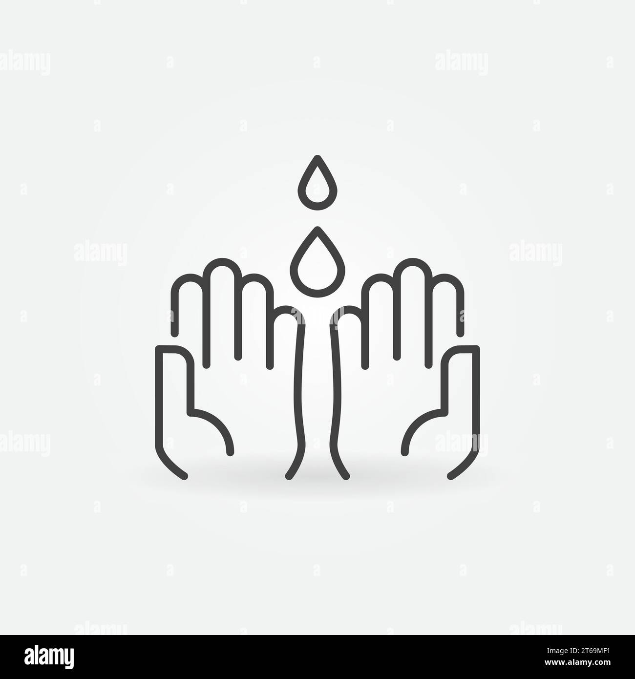 Wash Hands outline vector concept icon or design element Stock Vector