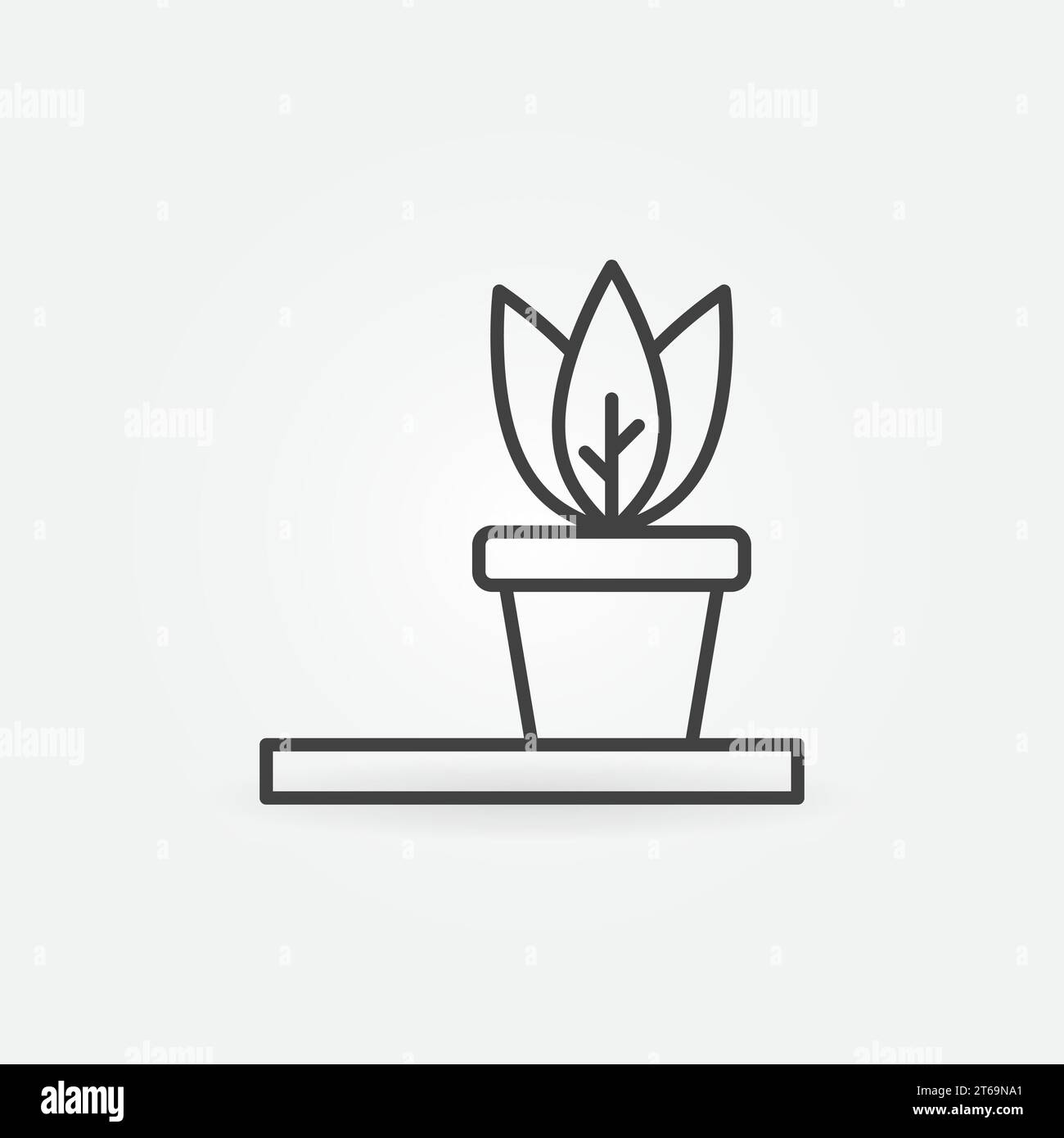 House Plant vector thin line concept icon or design element Stock Vector