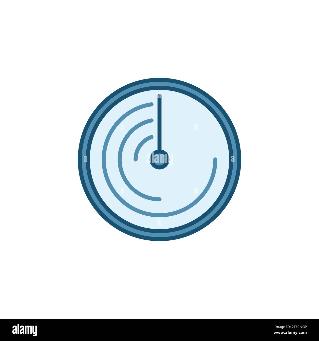 Vector Radar round concept blue icon or symbol Stock Vector Image & Art ...