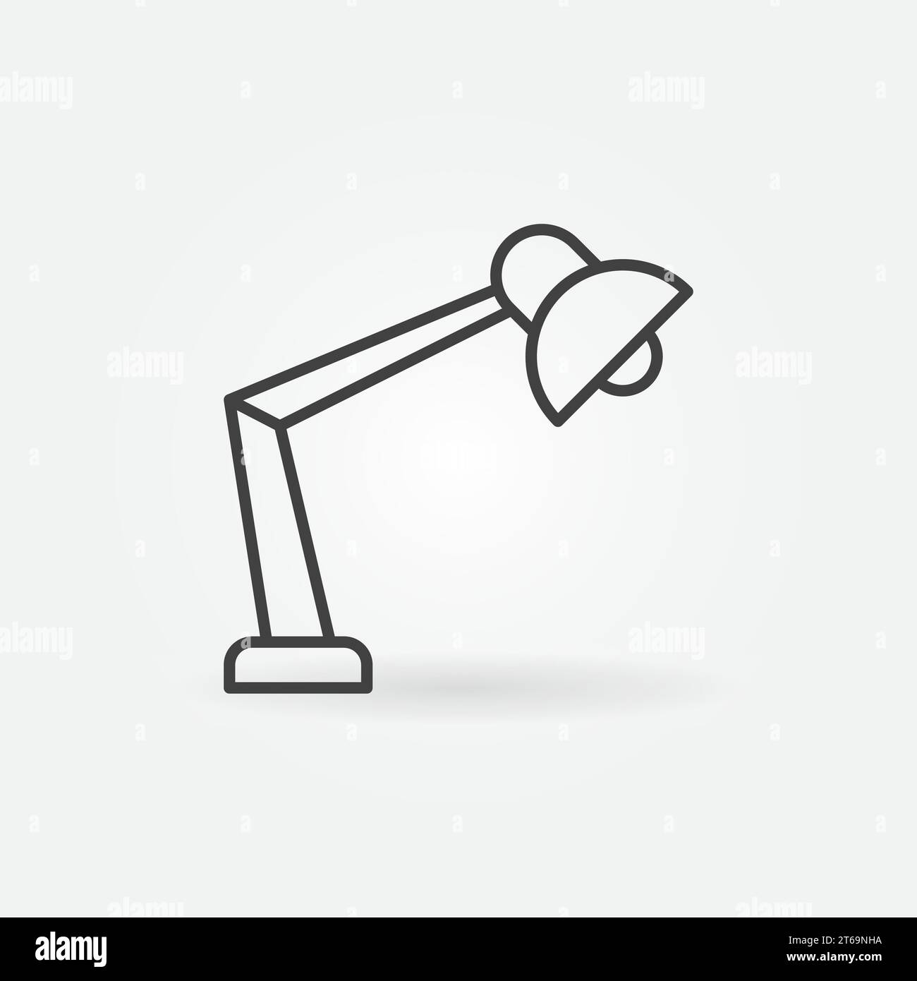 Table Lamp outline vector concept icon or design element Stock Vector