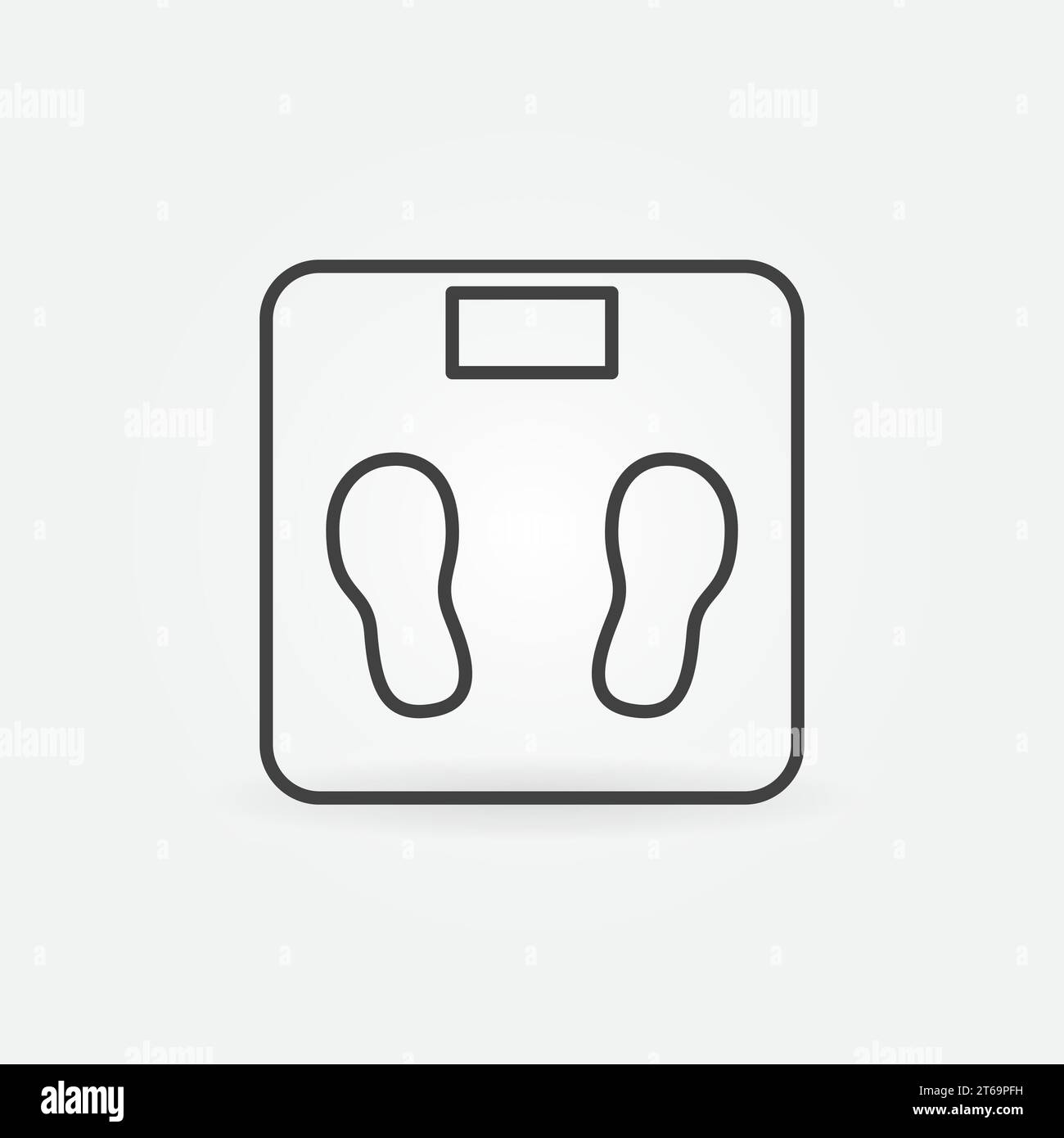 Hand drawn bathroom scale icon Royalty Free Vector Image