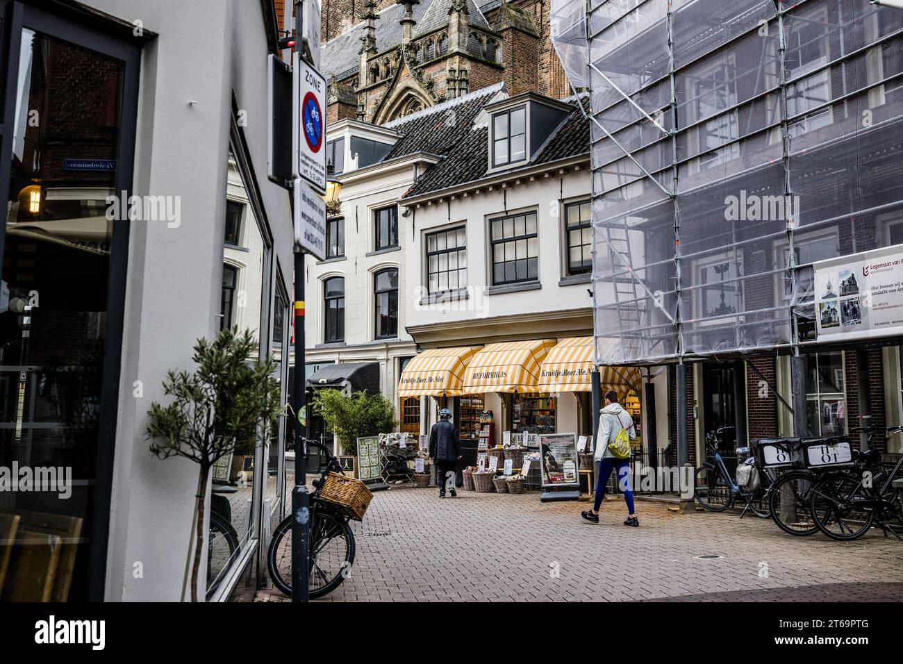 AMERSFOORT Street scene in the center of Amersfoort. The city has