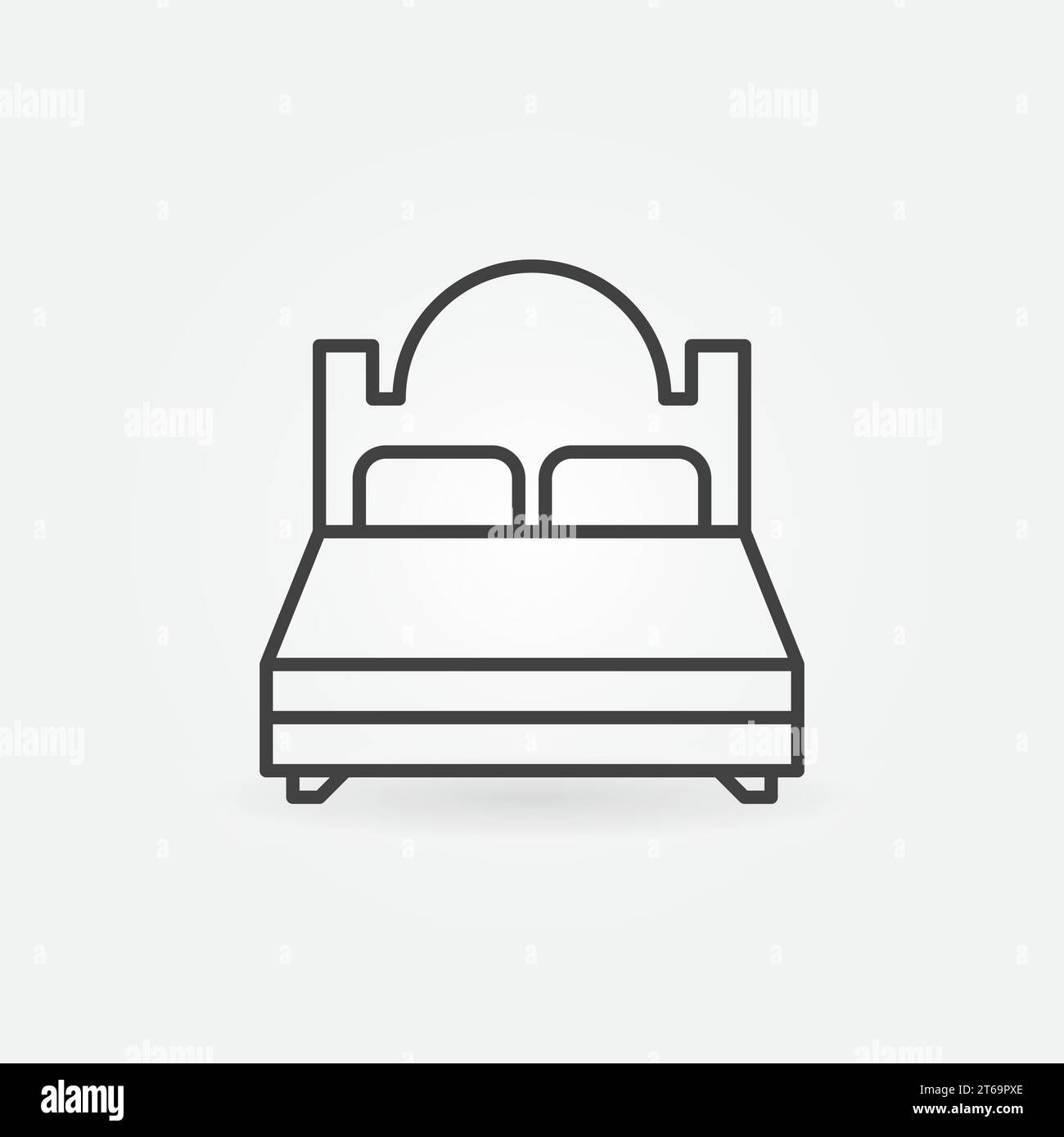 Double Bed vector thin line concept icon or design element Stock Vector ...