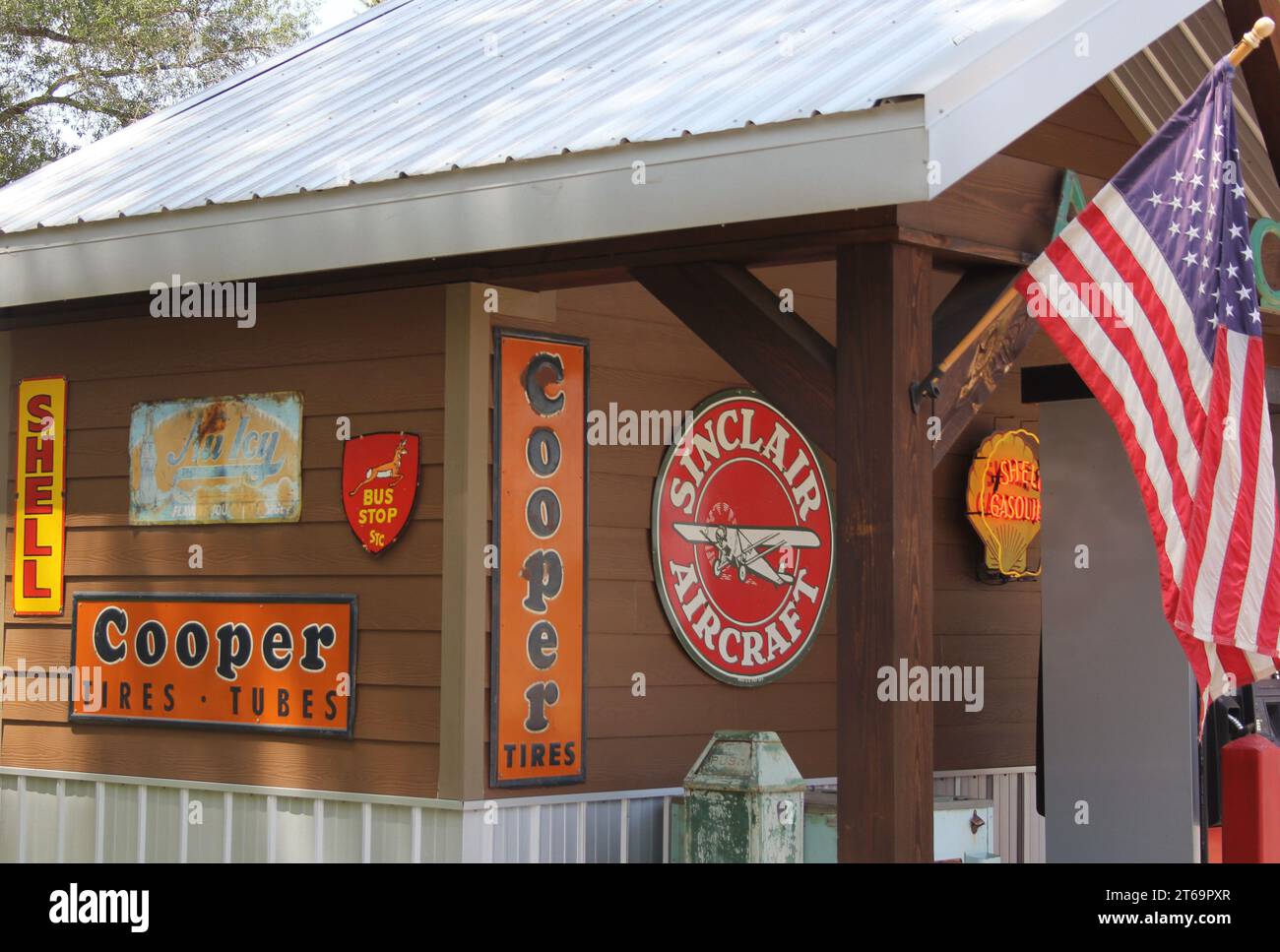 Whitehouse, TX June 22, 2023 Old Gas Station at the Boulders on Lake