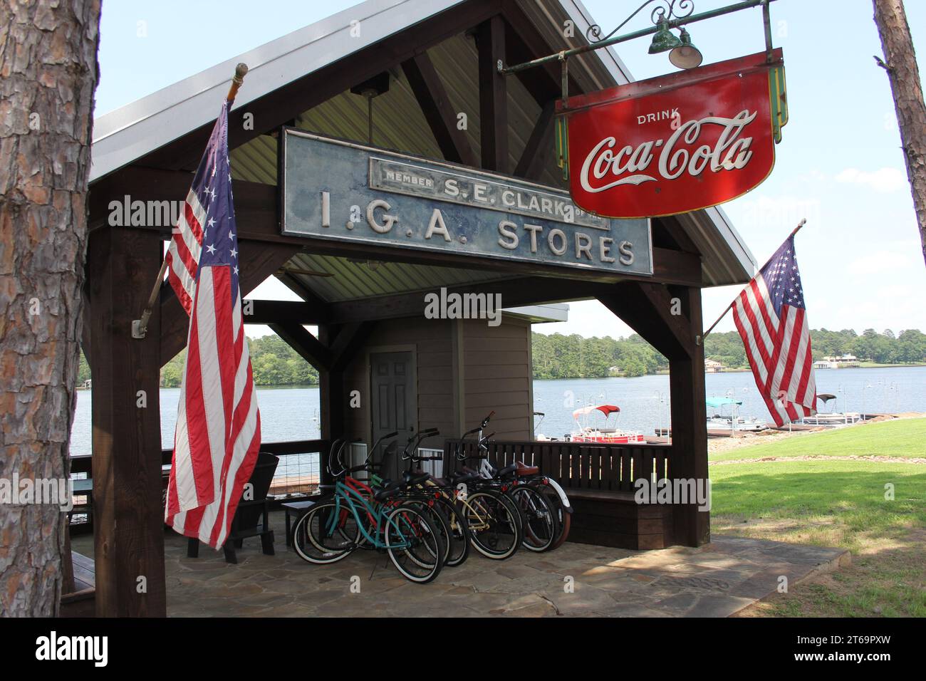 Whitehouse, TX June 22, 2023 Bait Shop and Pavilion at the Boulders on Lake Tyler in