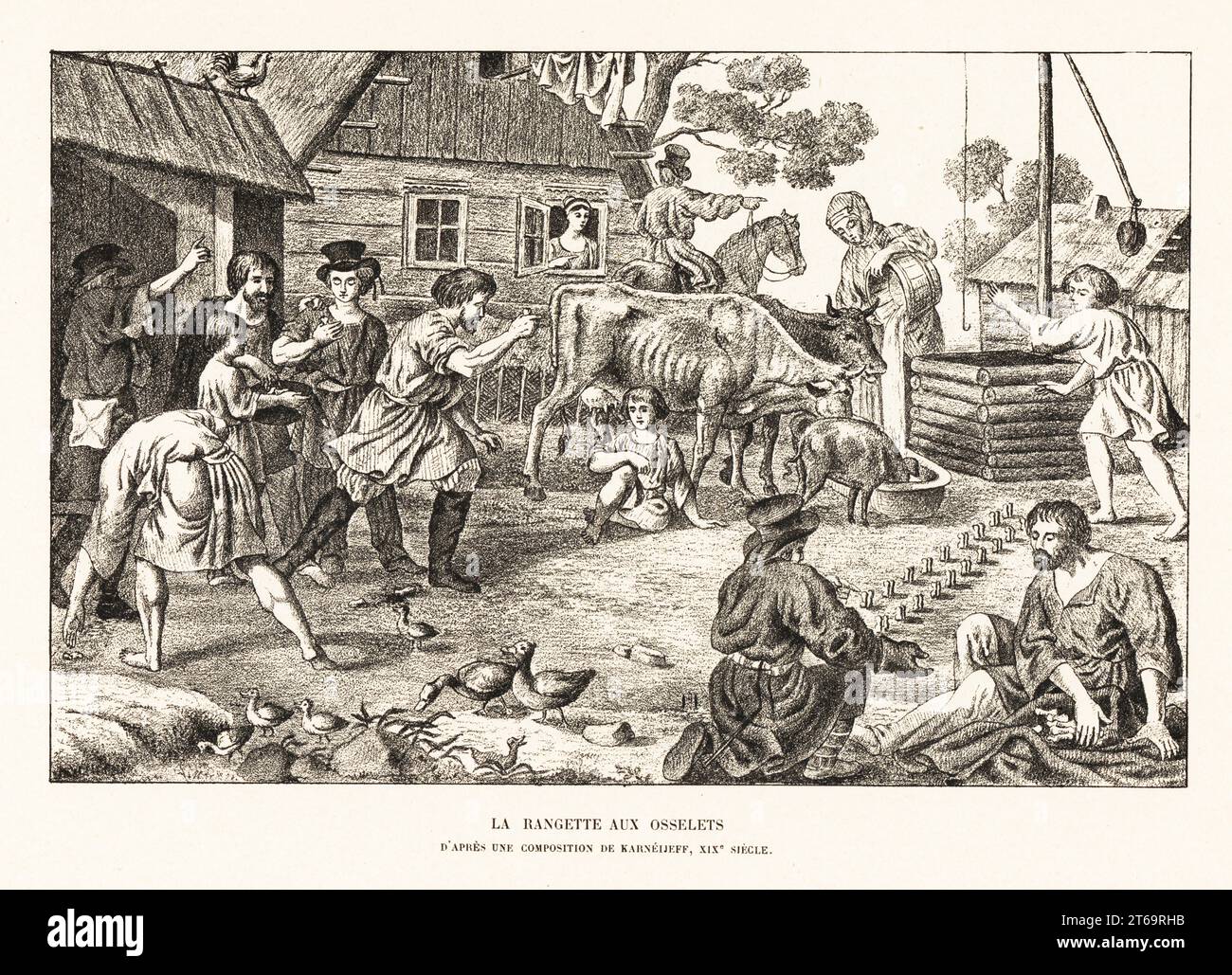 Landschap met melkmeisjes en koeien en jagers Landscape with milk girls  milking cows nearby stream where hunter shoots ducks. Among the show is a  verse in Latijn. Manufacturer : to print from