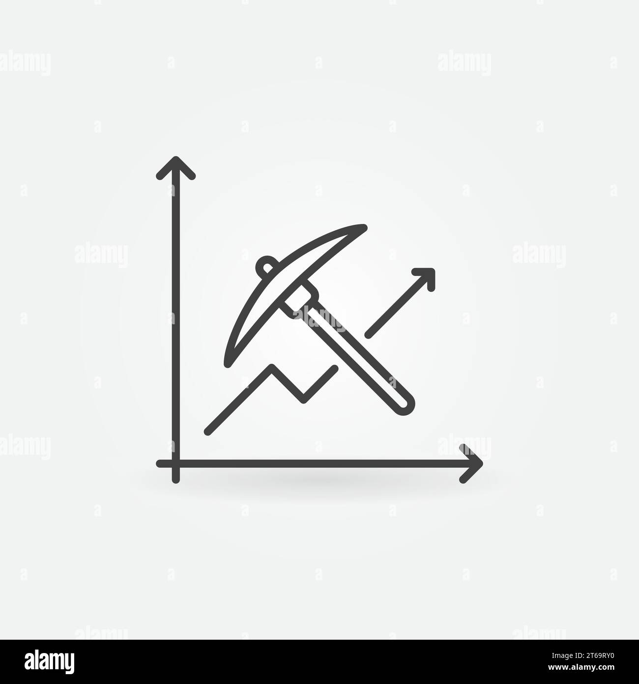 Data Mining and Analysis vector thin line concept icon or design element Stock Vector