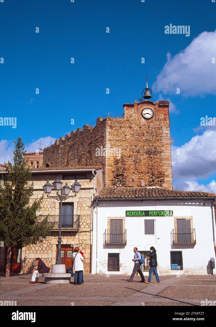 Clock Tower. Buitrago del Lozoya, Madrid province, Spain Stock Photo