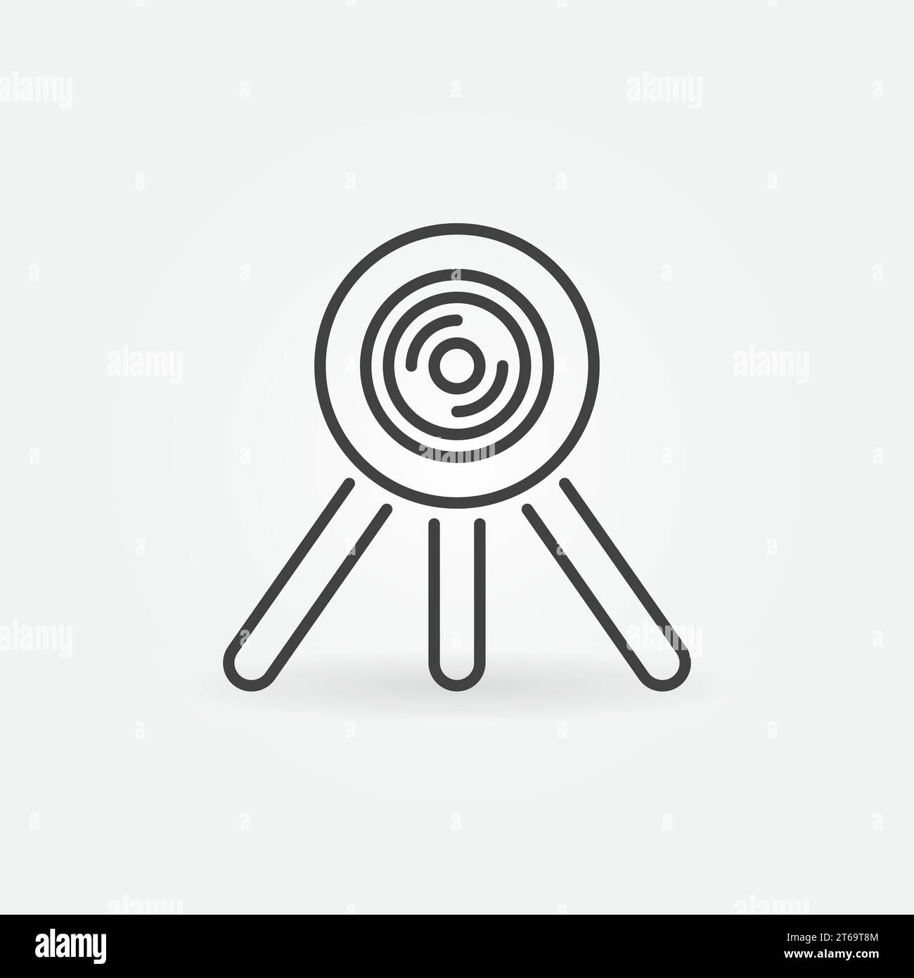 360 degree camera on tripod outline vector icon or design element Stock Vector