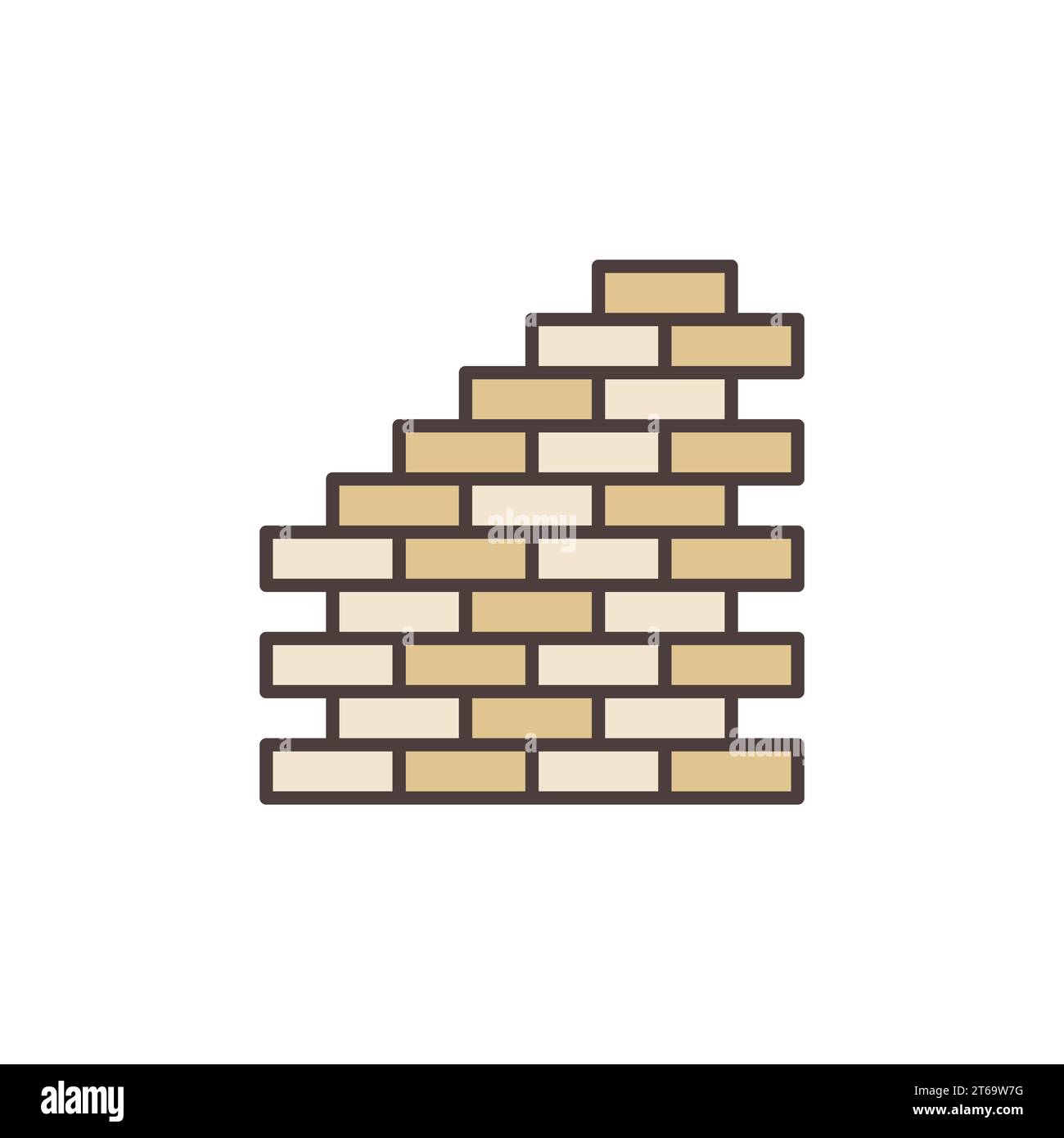 Brick Wall vector concept colored icon or design element Stock Vector ...