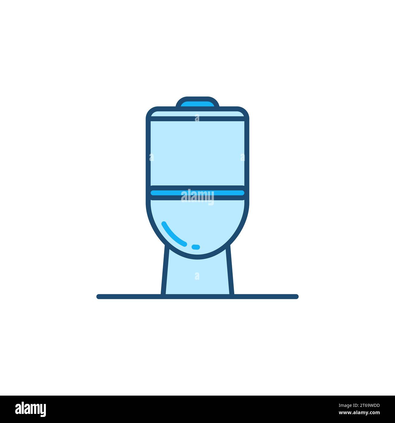 Vector Toilet Bowl blue concept icon or symbol Stock Vector Image & Art ...