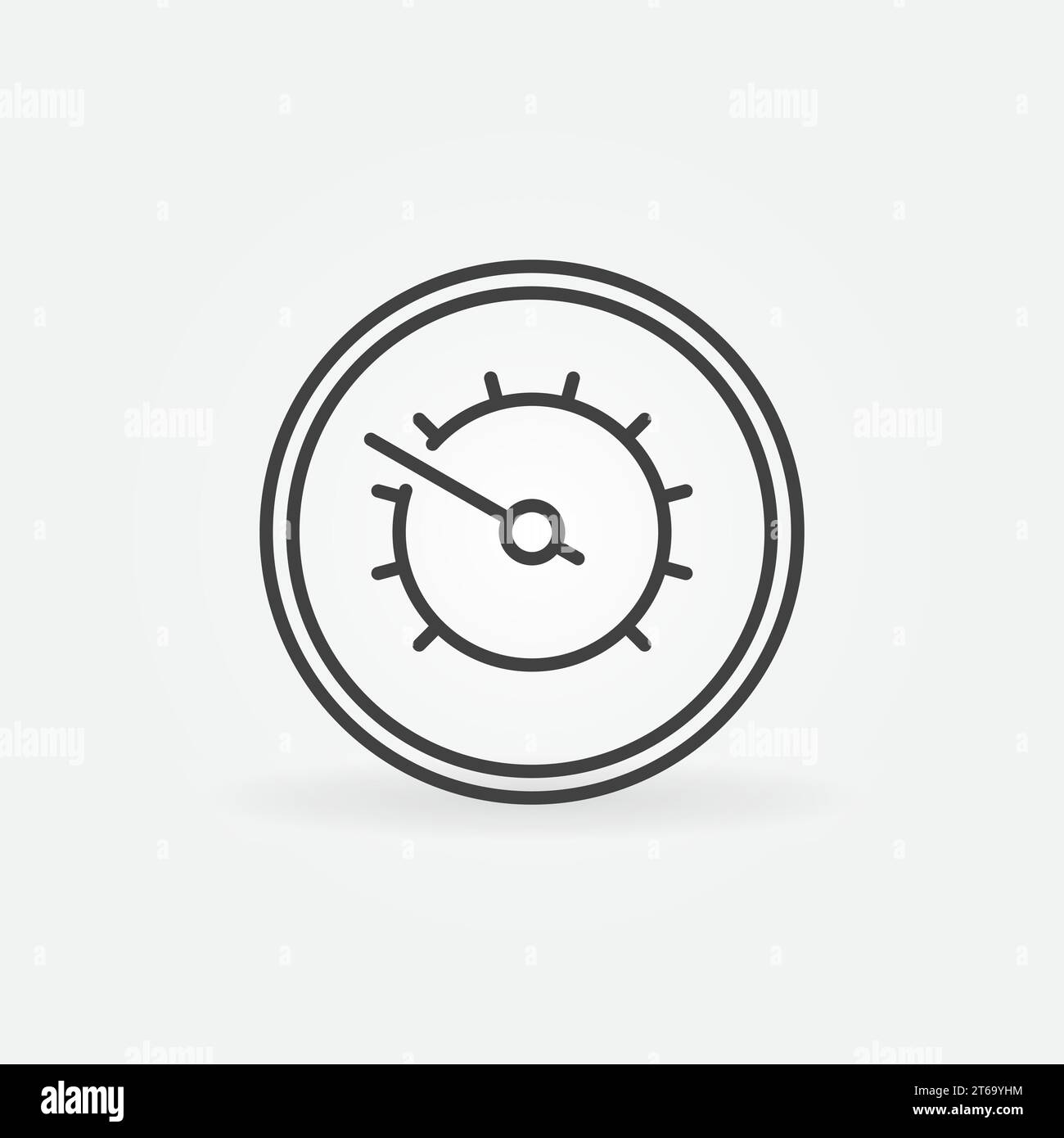 Manometr vector concept icon or symbol in thin line style Stock Vector