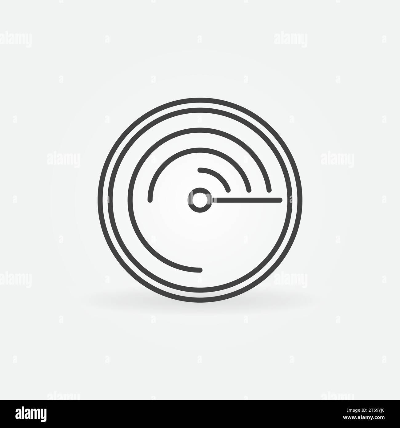 Radar round outline vector concept icon or design element Stock Vector ...