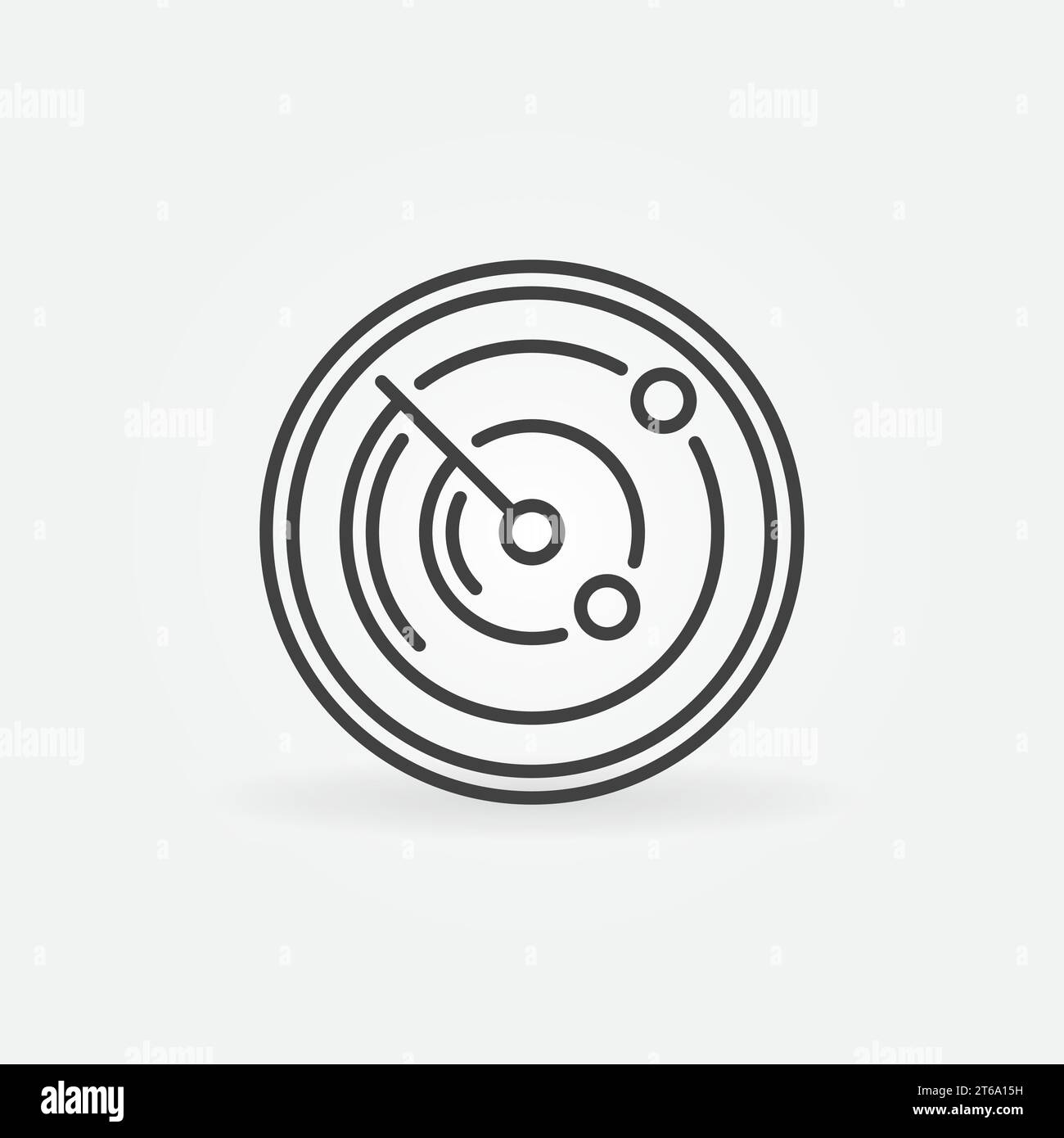 Radar Screen outline vector concept round icon or design element Stock ...