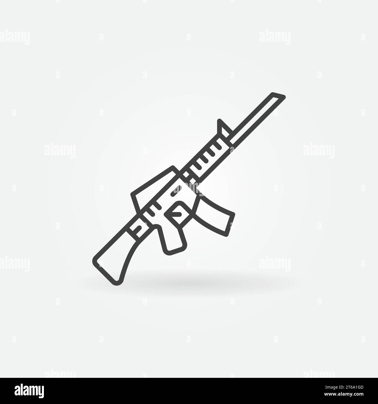 Assault Rifle outline vector concept icon or design element Stock ...