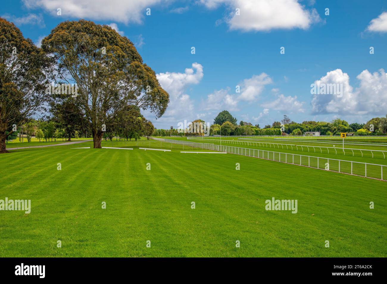 The horse racing course at Otaki, New Zealand Stock Photo