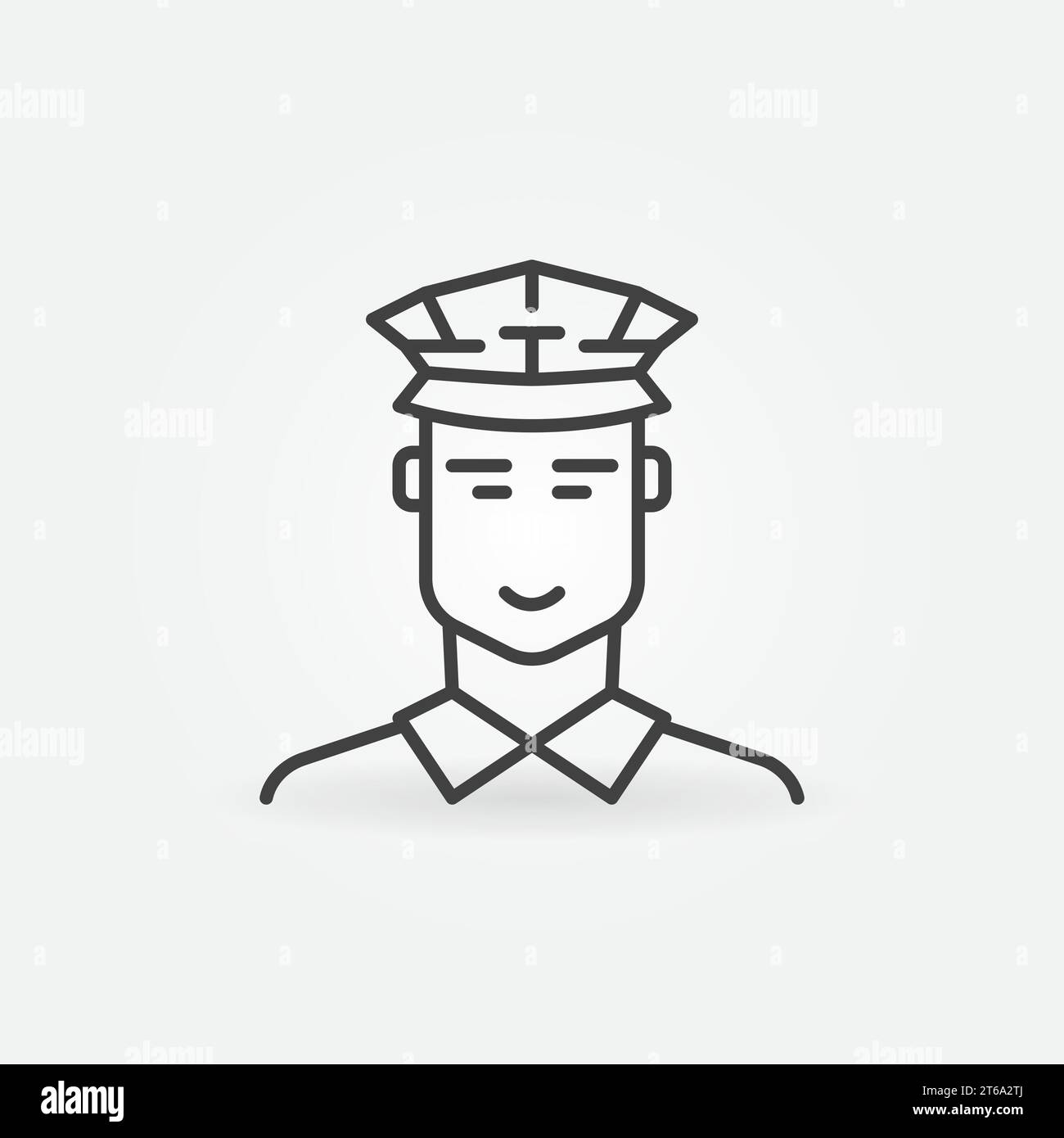 Taxi Driver vector concept outline icon or design element Stock Vector