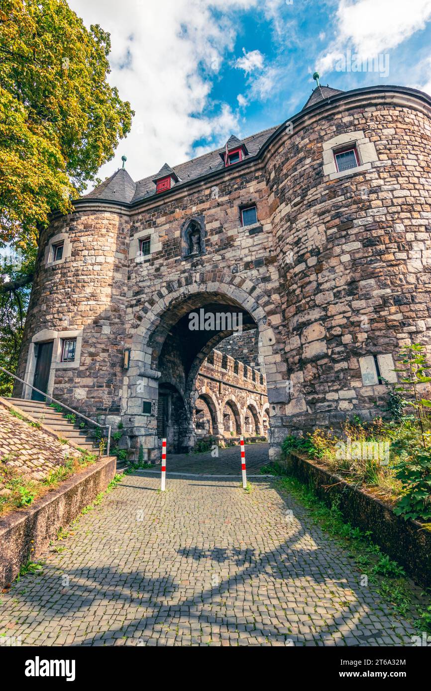Ponttor gate in city of Aachen, Germany. Stock Photo