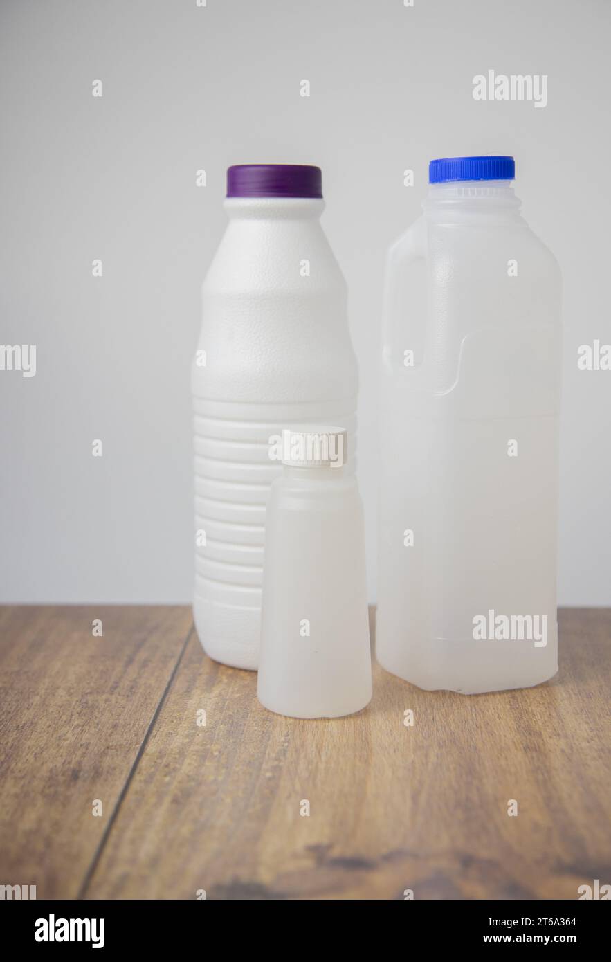 empty plastic bottle on white background Stock Photo - Alamy