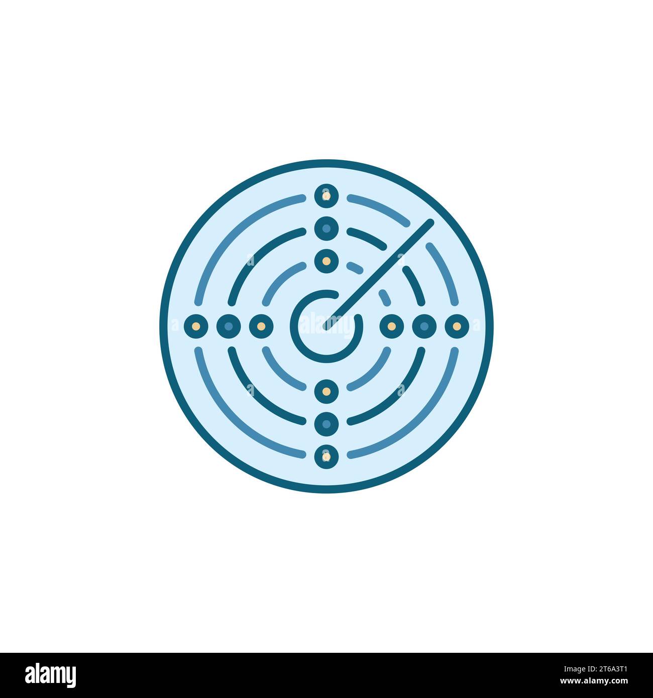 Radar Screen vector concept round colored icon or logo element Stock ...