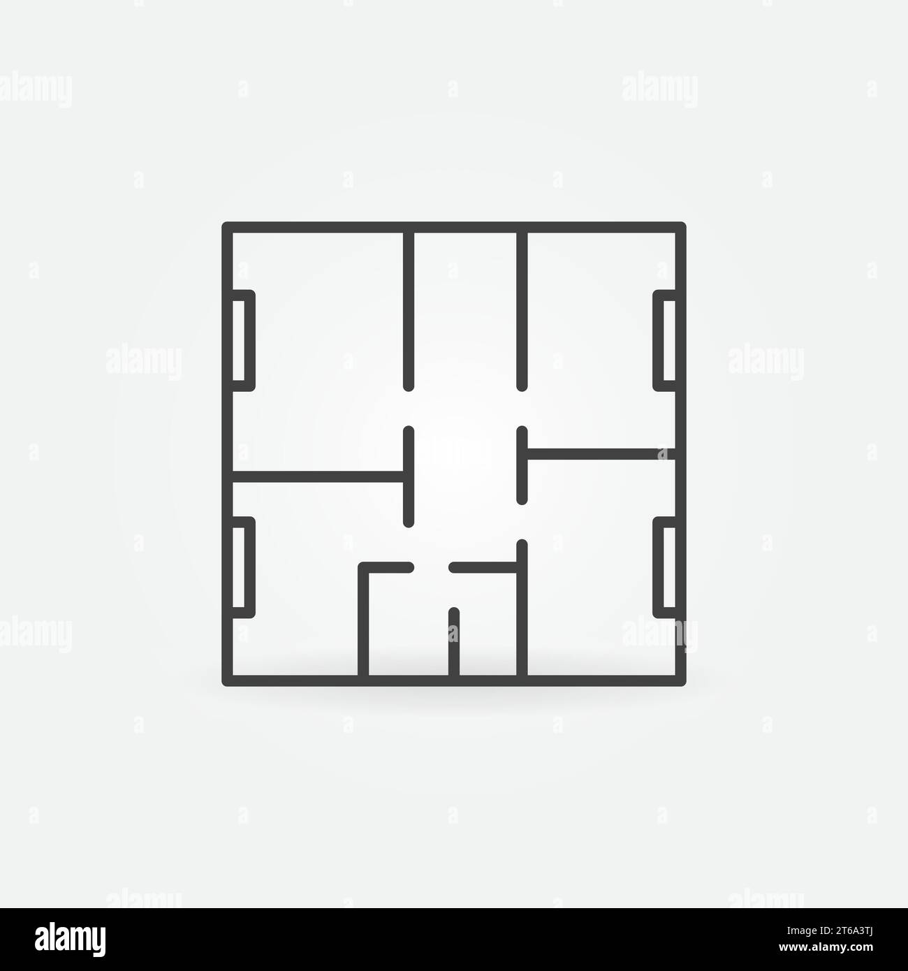 Home Floor Plan vector thin line concept simple icon or design element ...