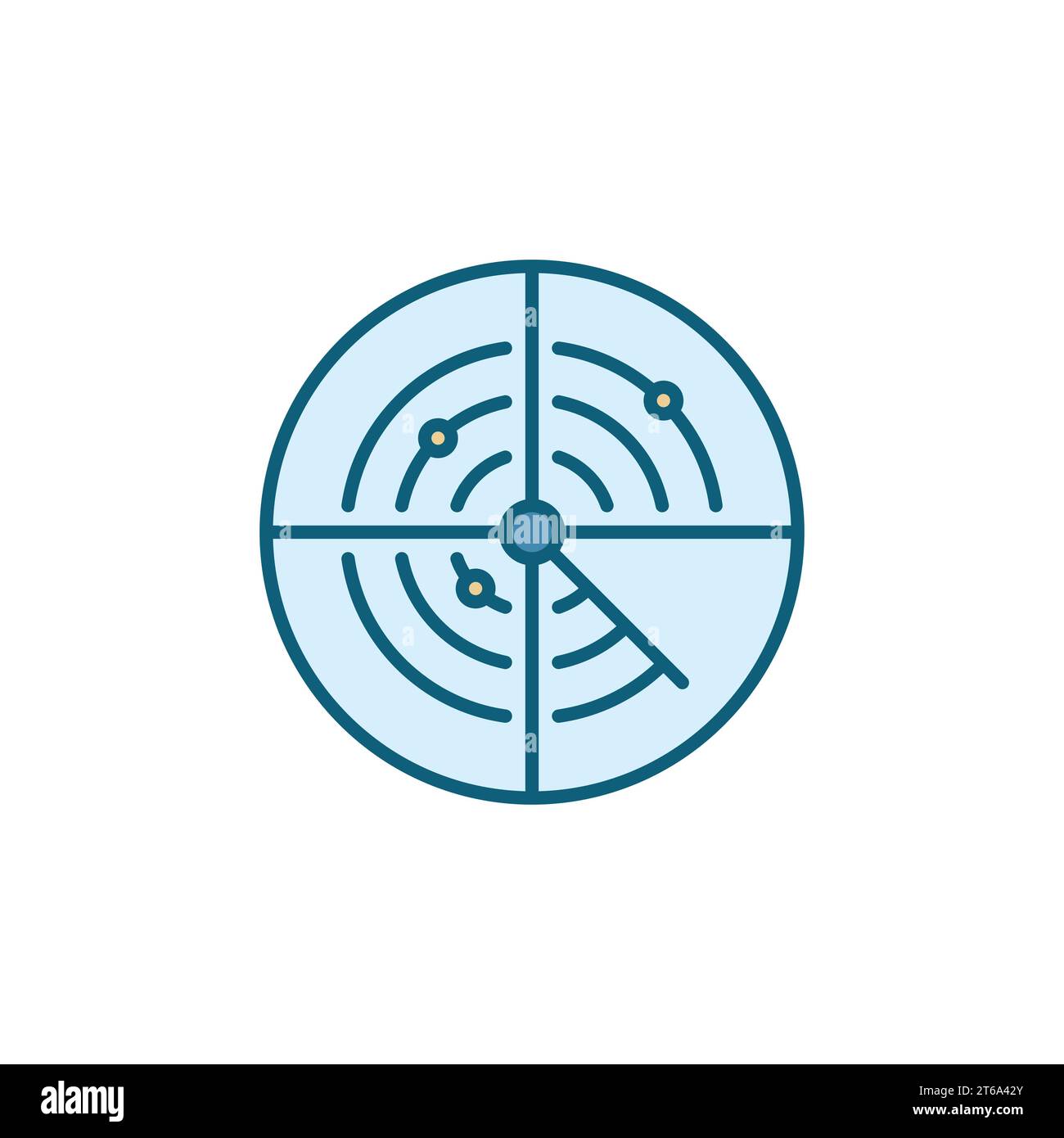 Radar Military Search System vector concept round colored icon or logo ...
