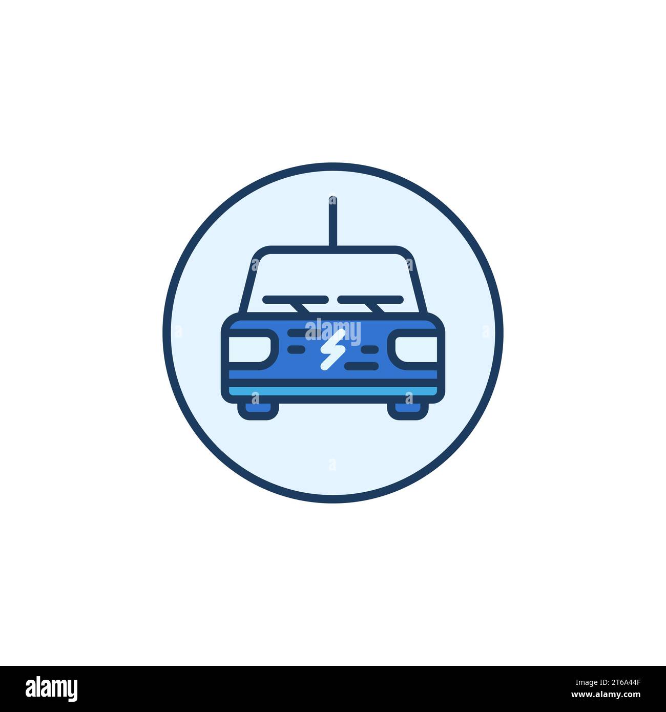 Electric Car vector concept round colored icon or design element Stock ...