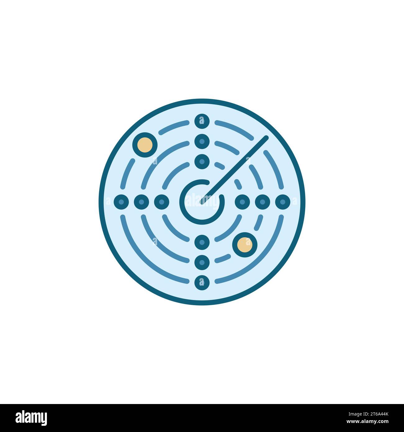 Vector Radar concept circular creative icon or logo element Stock Vector